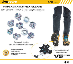 ICETRAX HEX Replacement Spikes for V5 Ice Cleats