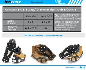 ICETRAX V5 Tungsten Ice Cleats with Replaceable Spikes