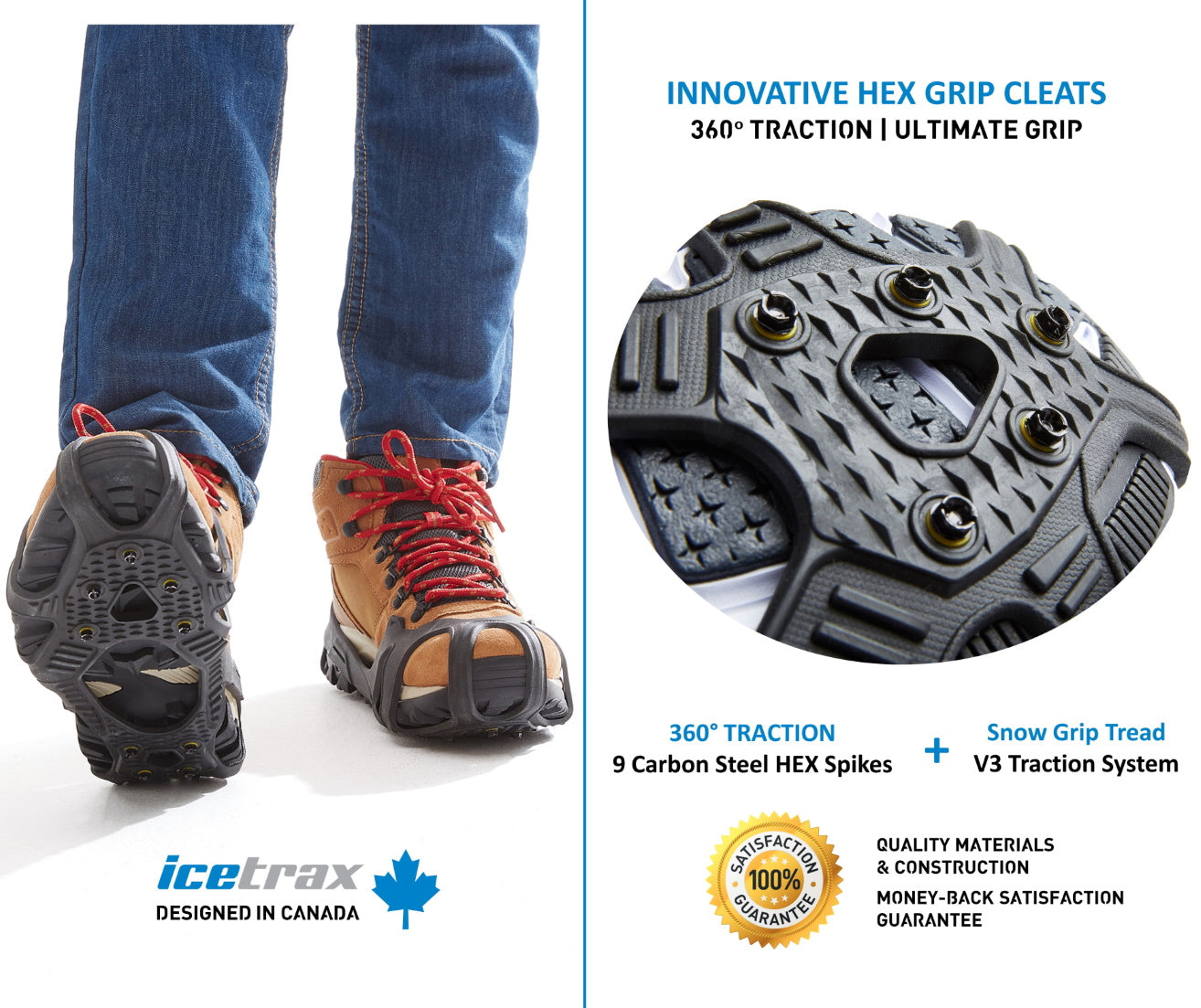 ICETRAX V3 HEX Ice Cleats - ICETRAX USA